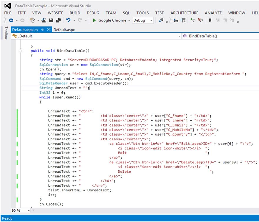 JQuery DataTable Paging Sorting Searching In ASP NET From Code Behind